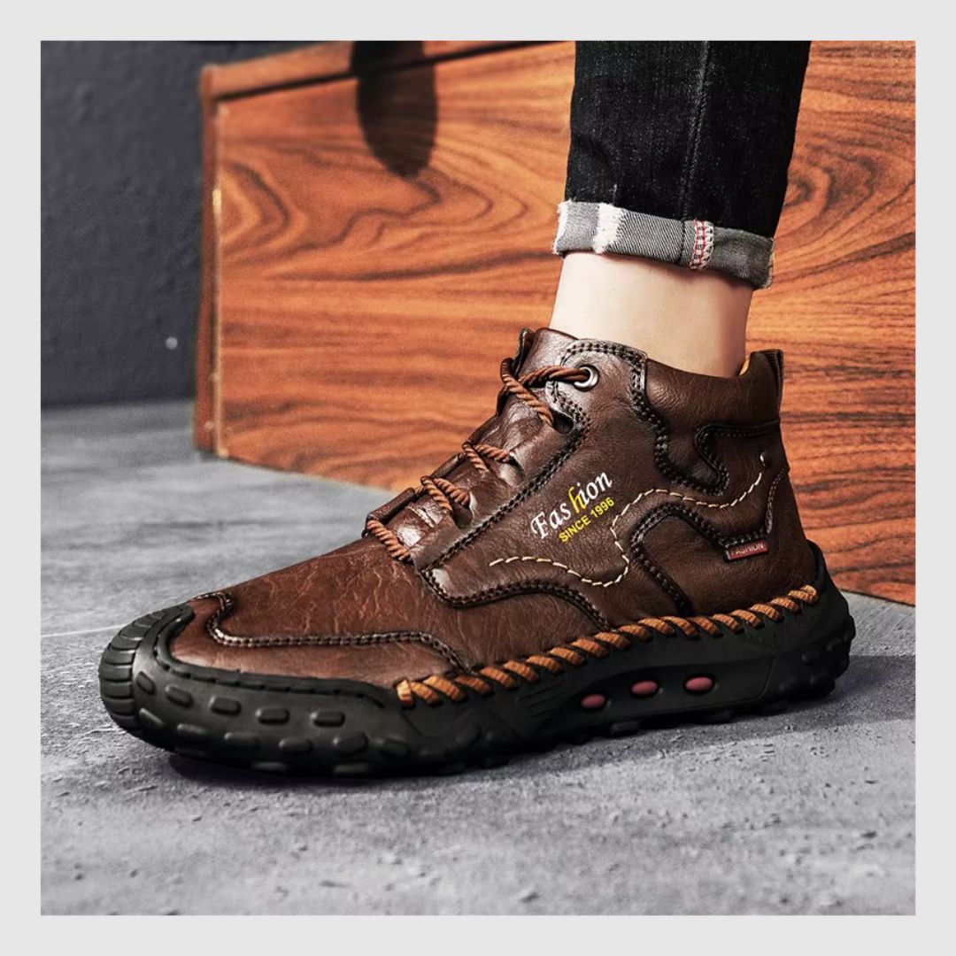 Bottes Courtes à Lacets Antidérapantes En Polaire Chaude Pour Hommes