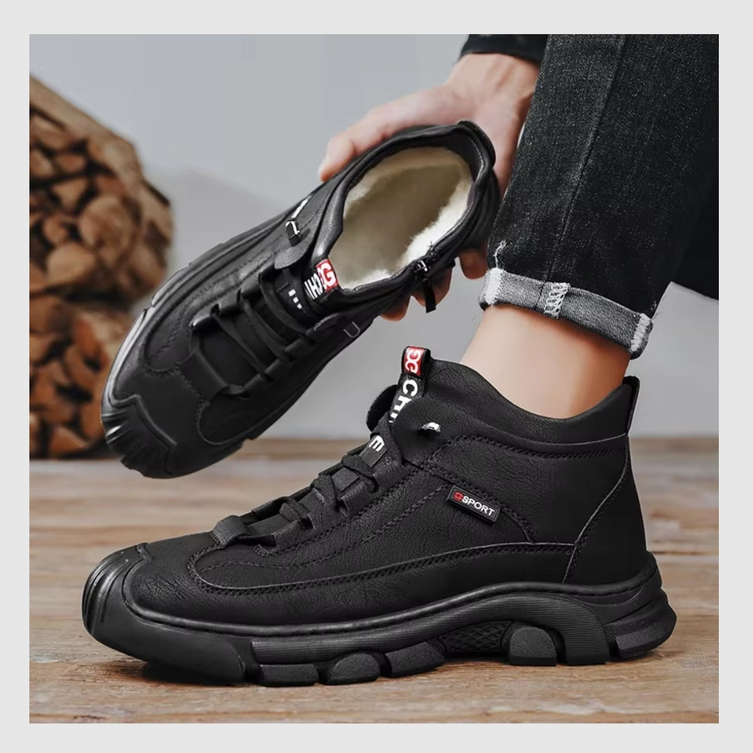Chaussures en cuir chaud rembourrées pour hommes Chaussures en cuir chaud rembourrées pour hommes