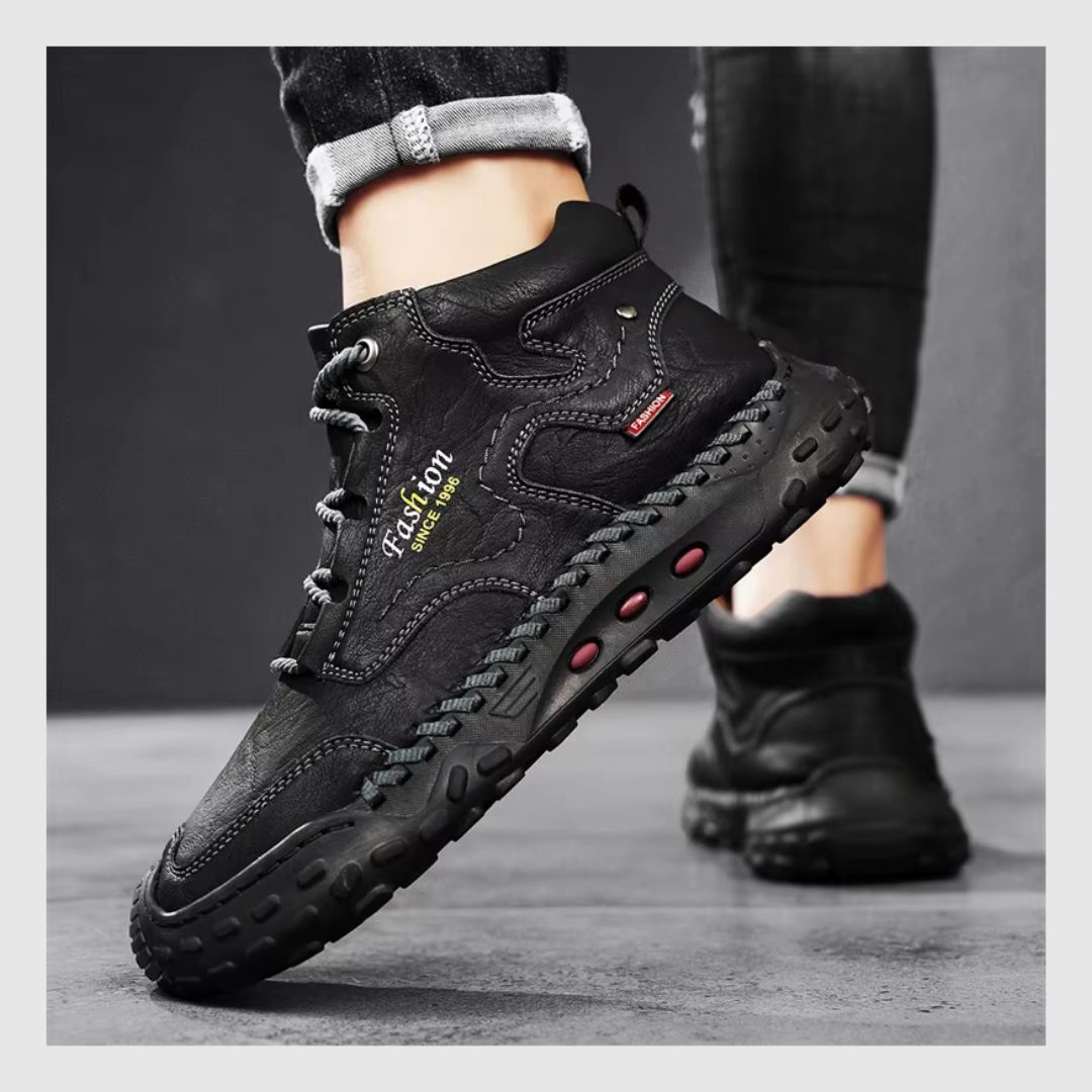 Bottes Courtes à Lacets Antidérapantes En Polaire Chaude Pour Hommes