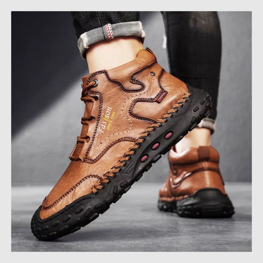 Bottes Courtes à Lacets Antidérapantes En Polaire Chaude Pour Hommes