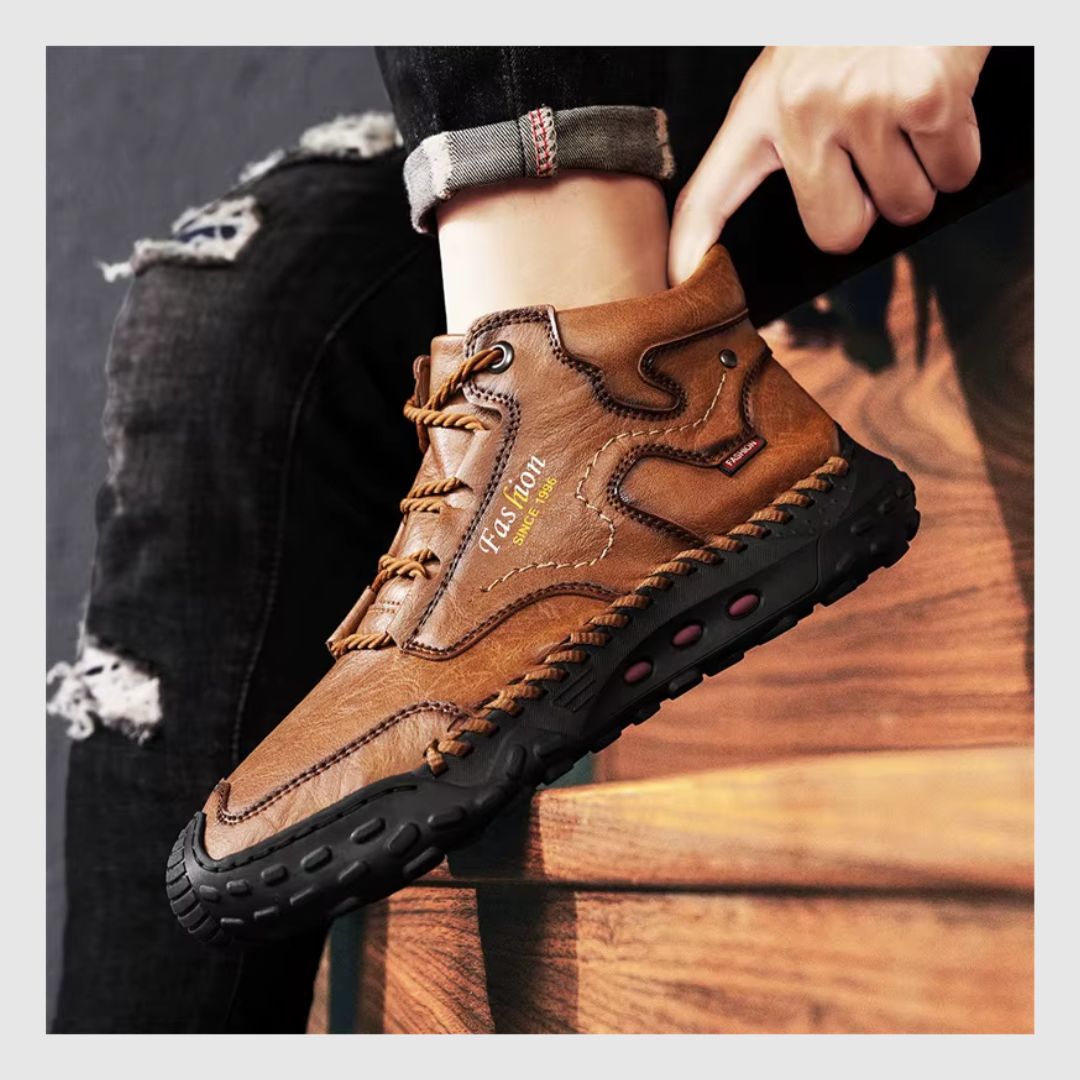 Bottes Courtes à Lacets Antidérapantes En Polaire Chaude Pour Hommes