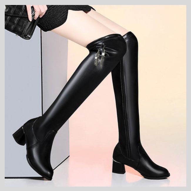 Bottes chaudes en cuir