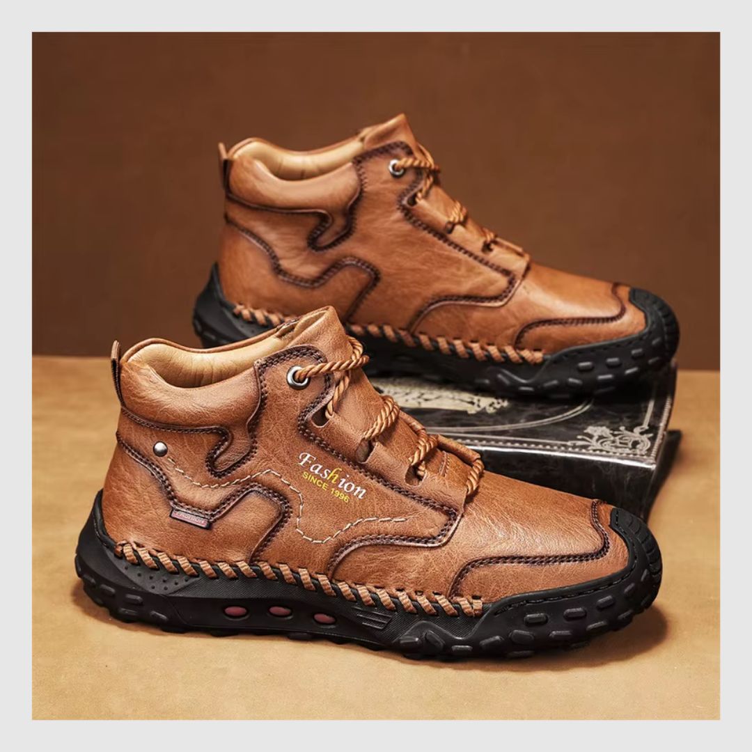 Bottes Courtes à Lacets Antidérapantes En Polaire Chaude Pour Hommes