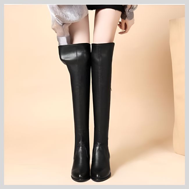 Bottes chaudes en cuir