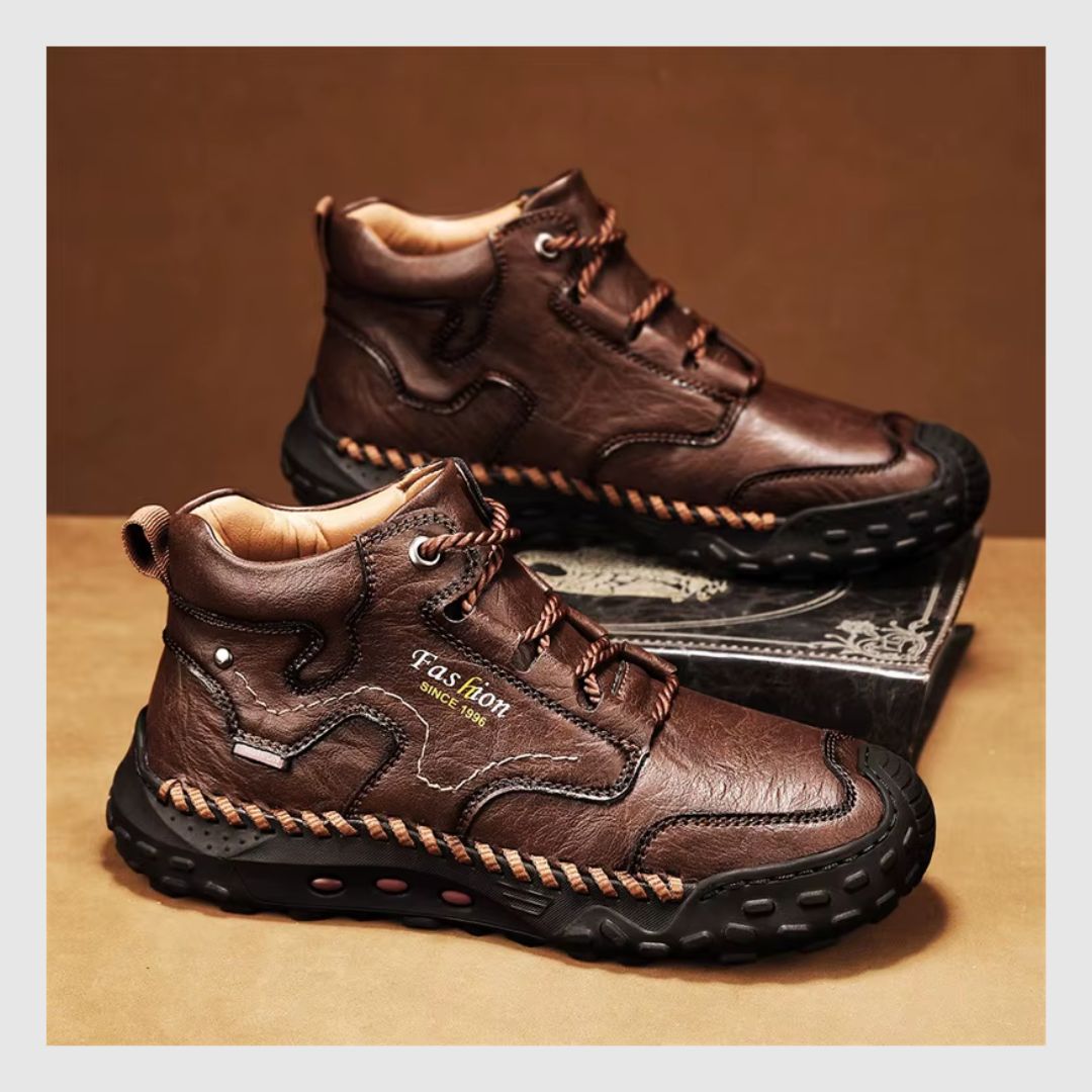 Bottes Courtes à Lacets Antidérapantes En Polaire Chaude Pour Hommes