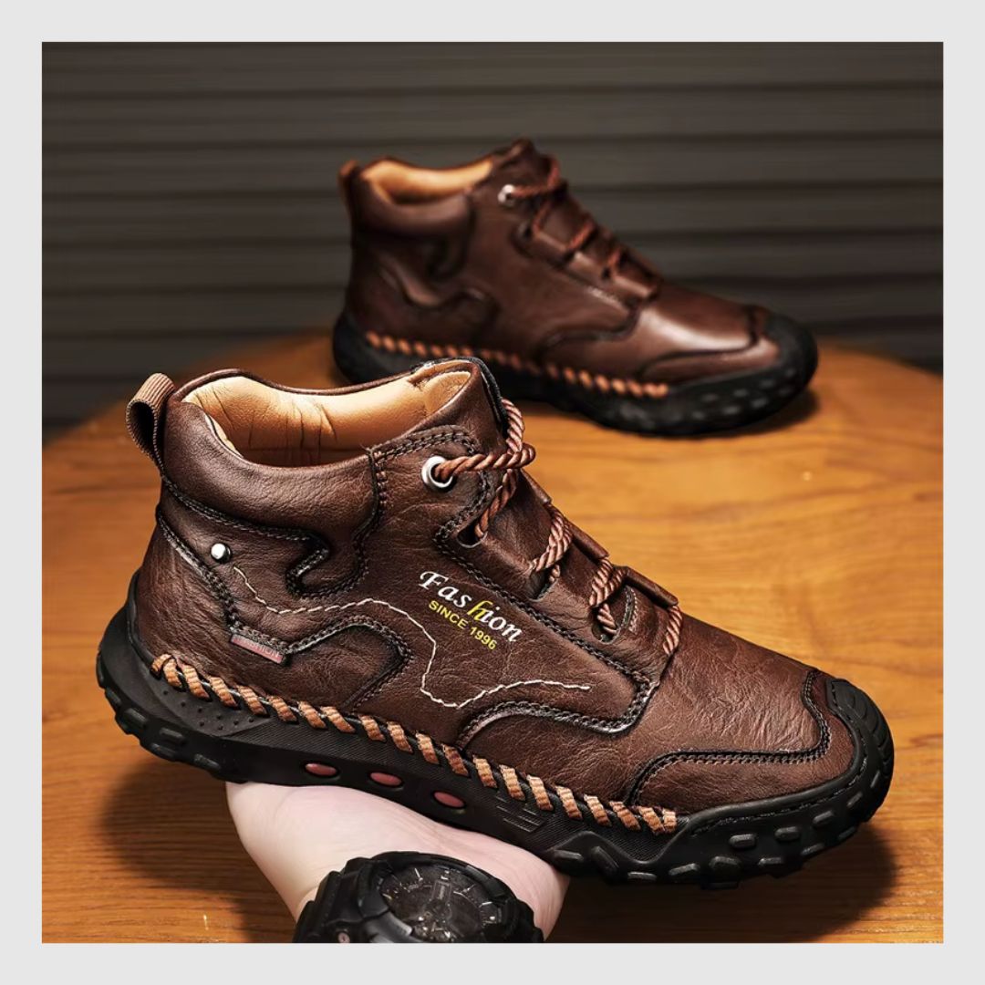 Bottes Courtes à Lacets Antidérapantes En Polaire Chaude Pour Hommes
