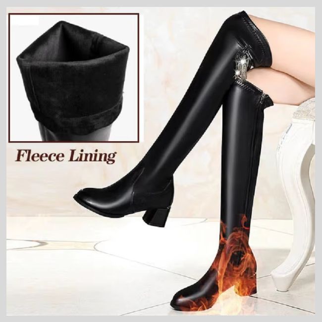 Bottes chaudes en cuir