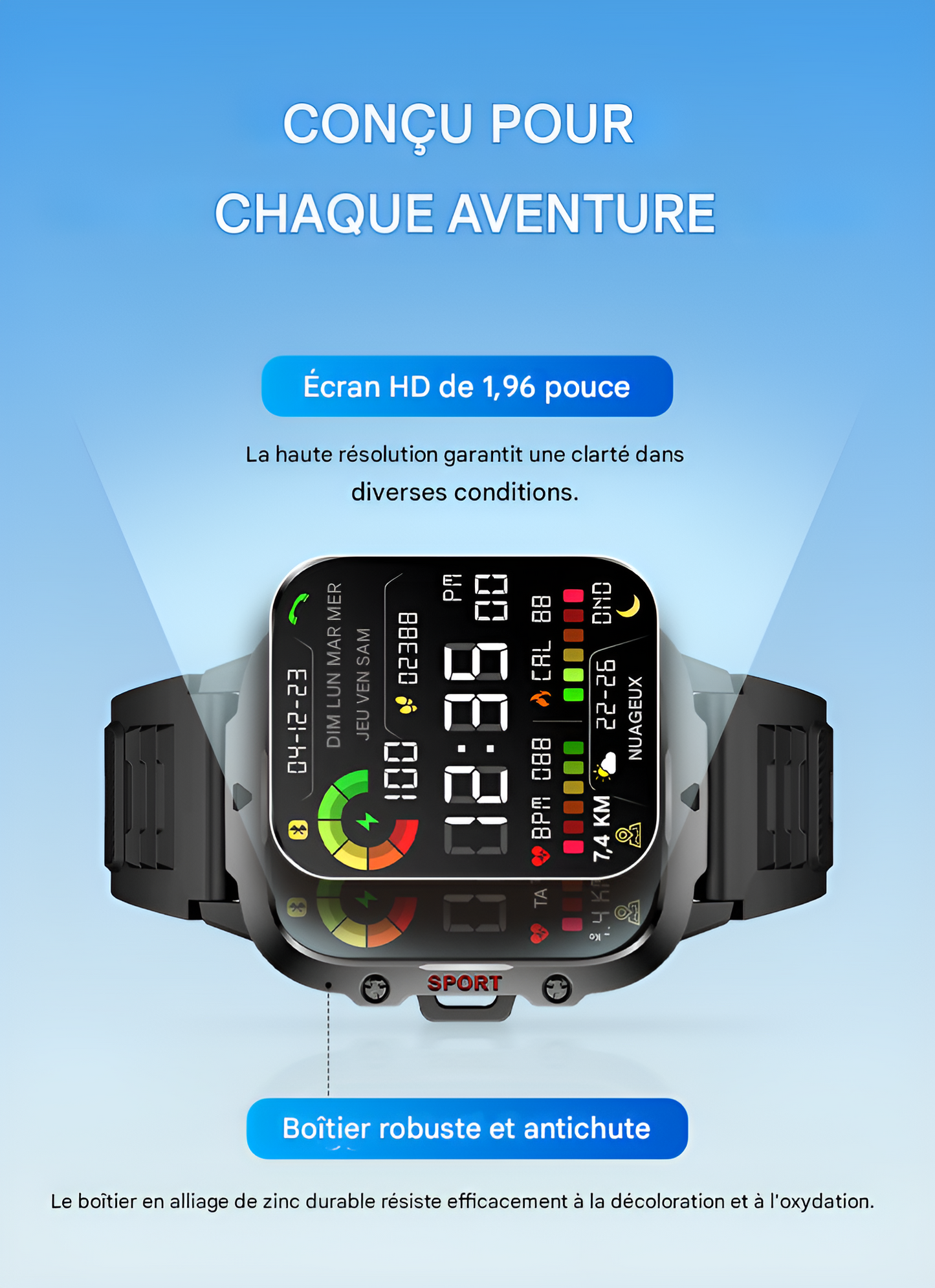 Montre Intelligente Ultime pour Aventure : Votre Compagnon Idéal pour le Sport et l'Extérieur