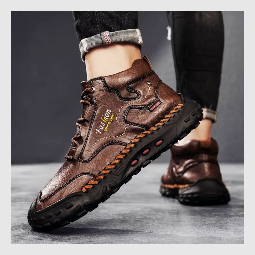 Bottes Courtes à Lacets Antidérapantes En Polaire Chaude Pour Hommes