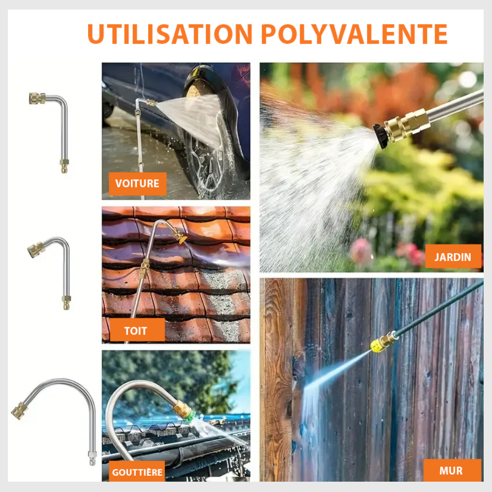 JetReach™Lance Télescopique pour Nettoyeur à Pression