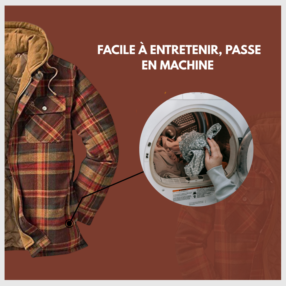 ArctikStyle™ – Chemise-Jacket à Carreaux Doublée
