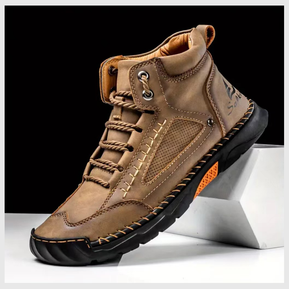 Bottes Homme à Semelle Plate Cousues Main