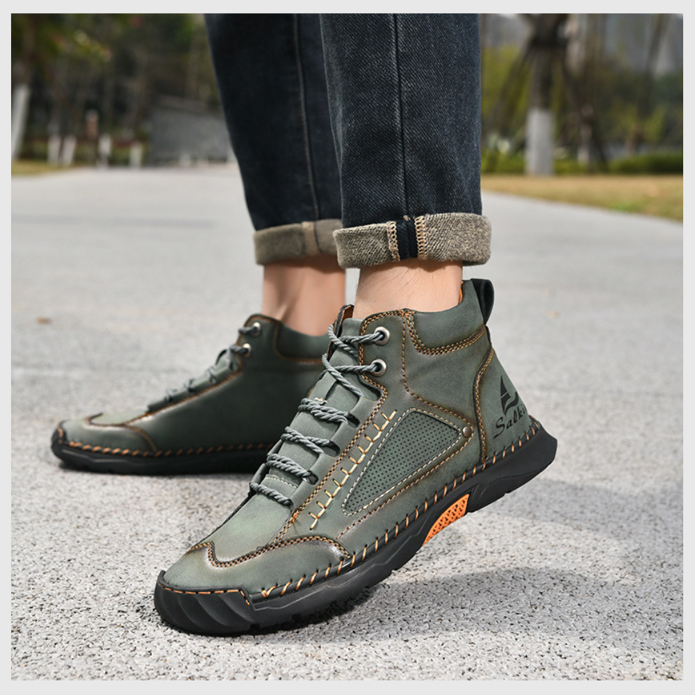 Bottes Homme à Semelle Plate Cousues Main