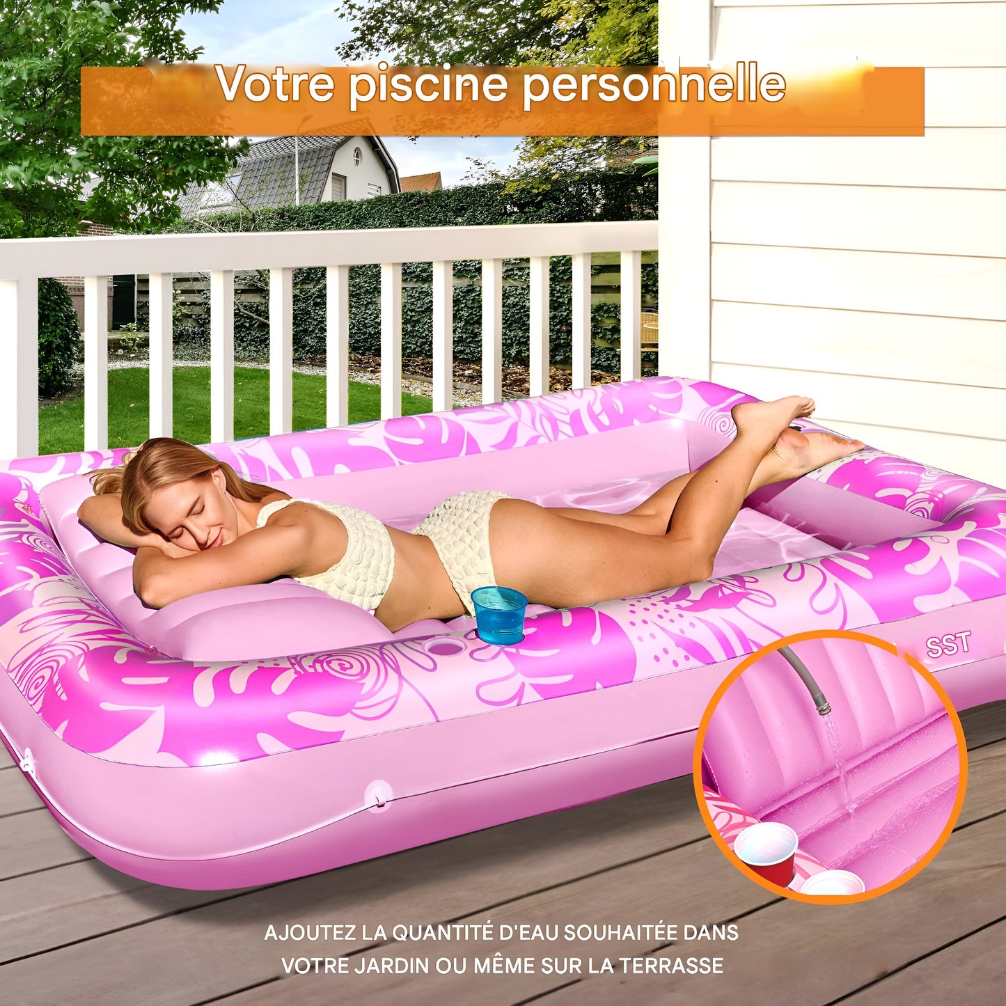 Piscine de Bronzage Gonflable