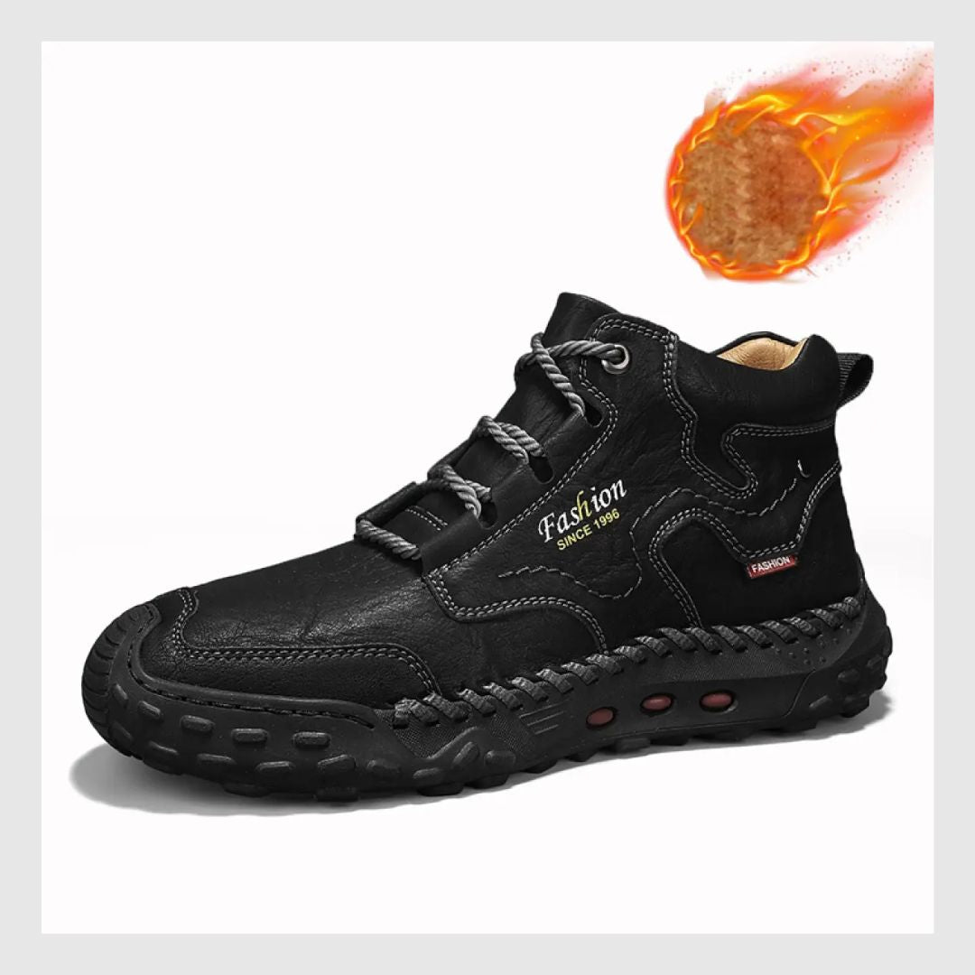 Bottes Courtes à Lacets Antidérapantes En Polaire Chaude Pour Hommes