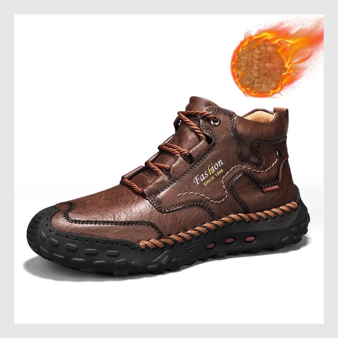 Bottes Courtes à Lacets Antidérapantes En Polaire Chaude Pour Hommes