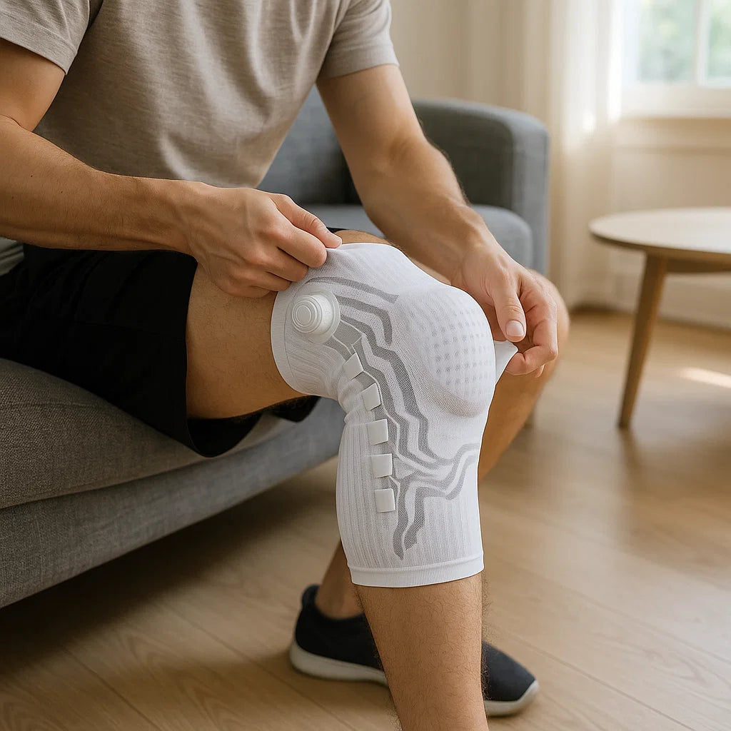 KneeFlex™ – Genouillère Intelligente Anti-Douleur