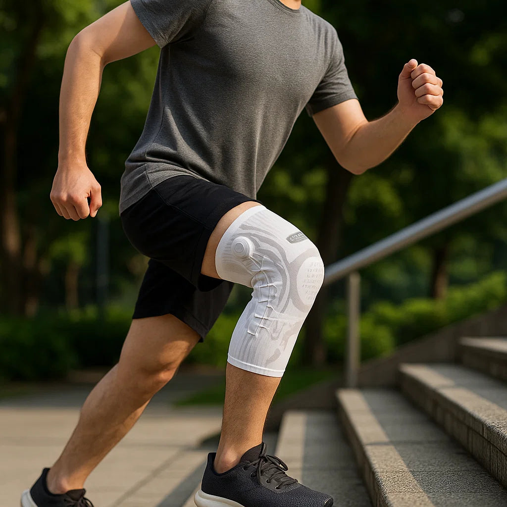 KneeFlex™ – Genouillère Intelligente Anti-Douleur