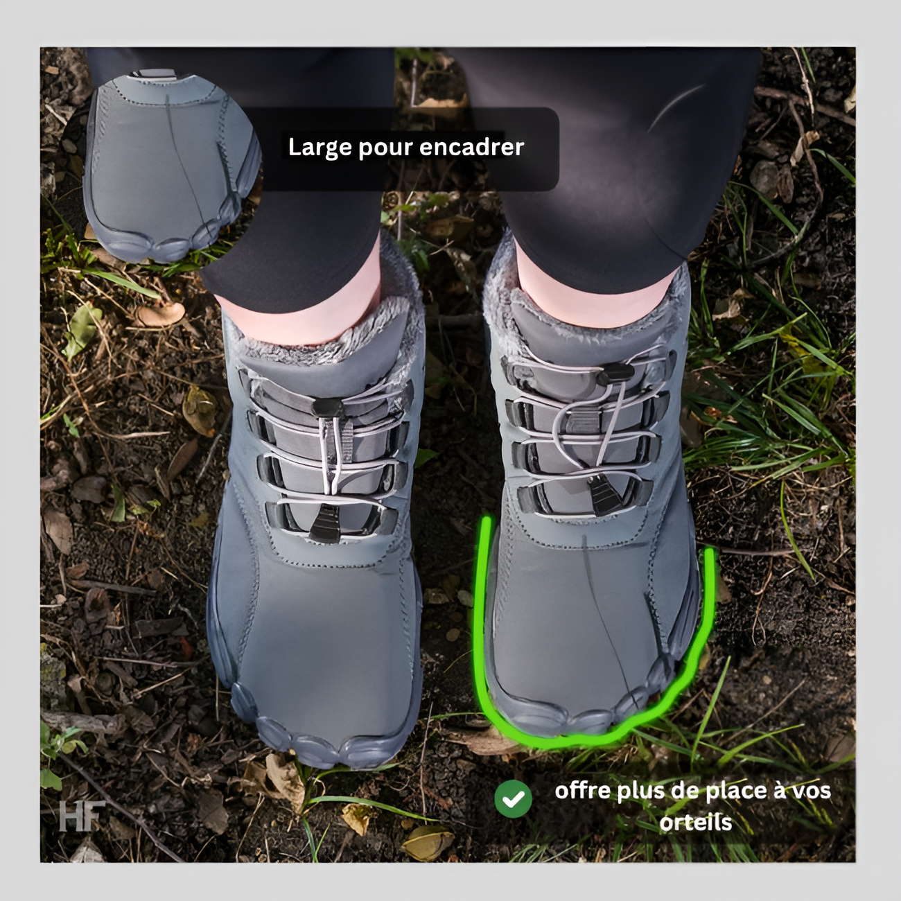 Chaussures pieds nus d'hiver antidérapantes et imperméables