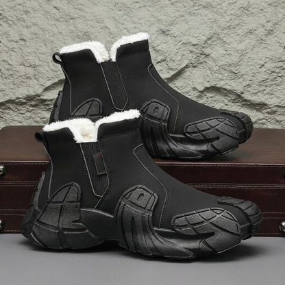 Bottes d'Hiver Doublées Sherpa Imperméables - Semelle Antidérapante.
