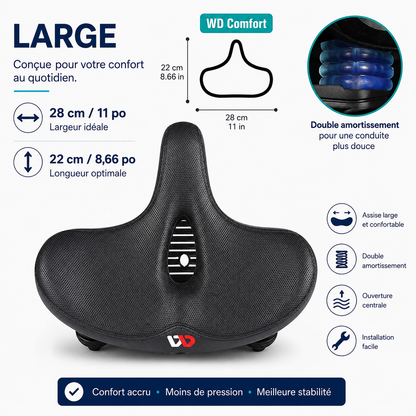 AssiVive™- Selle de Vélo Ergonomique Extra-Large