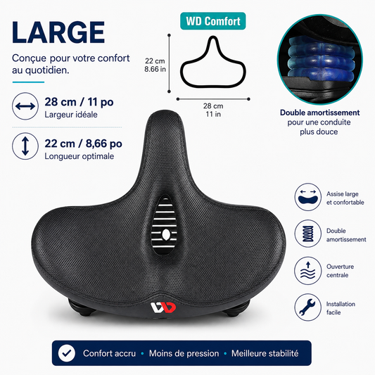AssiVive™- Selle de Vélo Ergonomique Extra-Large