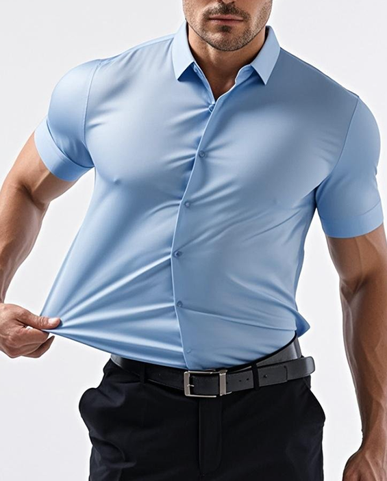 Chemise Stretch Sans Repassage – Élégance sans Effort
