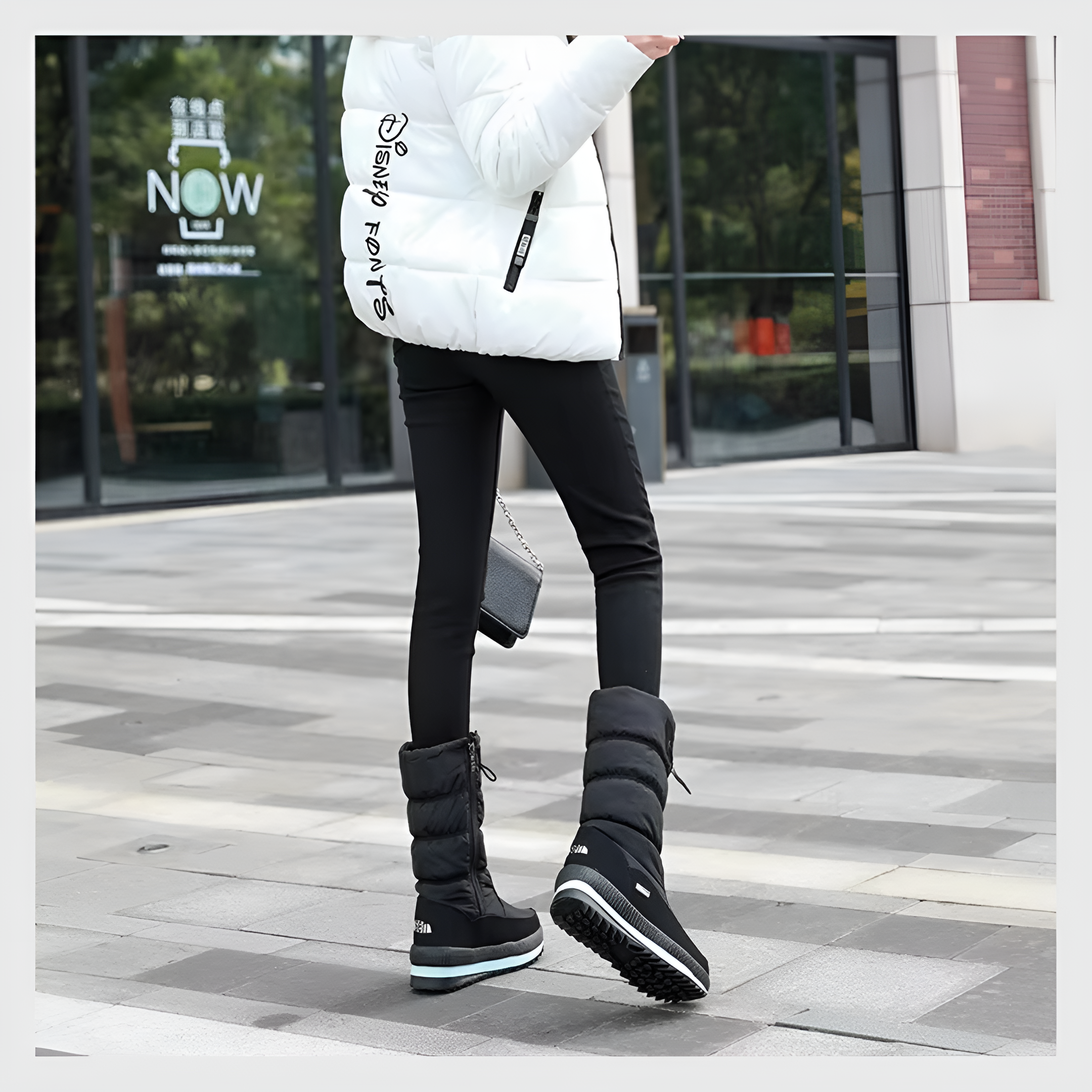 Bottines D'Hiver Pour Femme En Cuir Avec Doublure Chaude - Bottes Confortables Et Chaleureuses Pour La Saison Froide