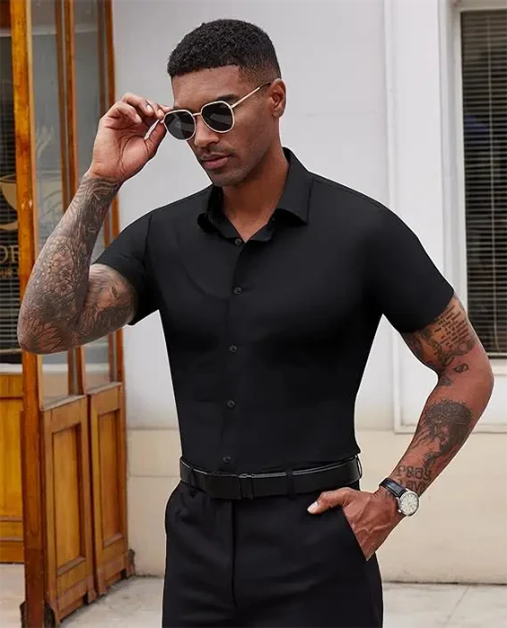 Chemise Stretch Sans Repassage – Élégance sans Effort