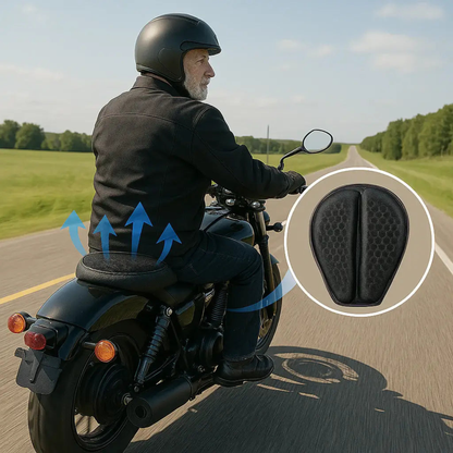 RouteZen™ – Coussin de Moto Confort Longue Route.