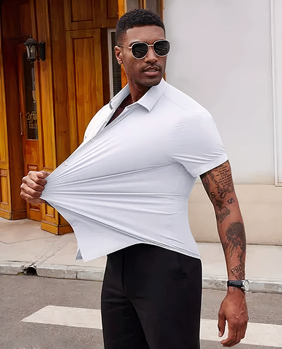 Chemise Stretch Sans Repassage – Élégance sans Effort
