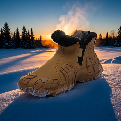 Bottes d'Hiver Doublées Sherpa Imperméables - Semelle Antidérapante.