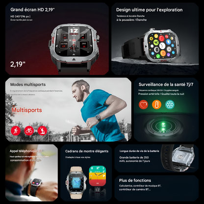 Montre Intelligente Ultime pour Aventure : Votre Compagnon Idéal pour le Sport et l'Extérieur