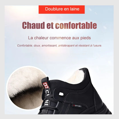 Chaussures en cuir chaud rembourrées pour hommes