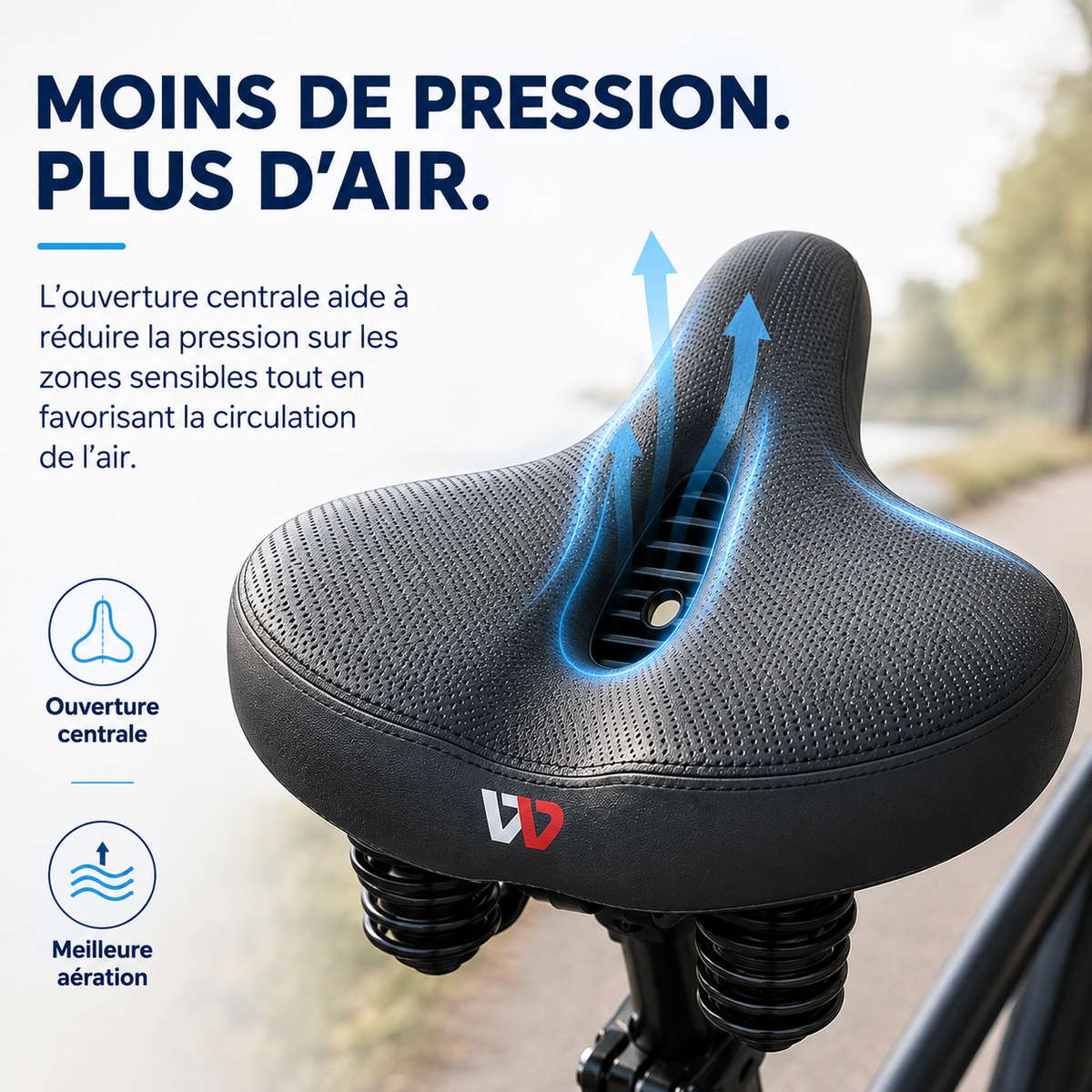 AssiVive™- Selle de Vélo Ergonomique Extra-Large