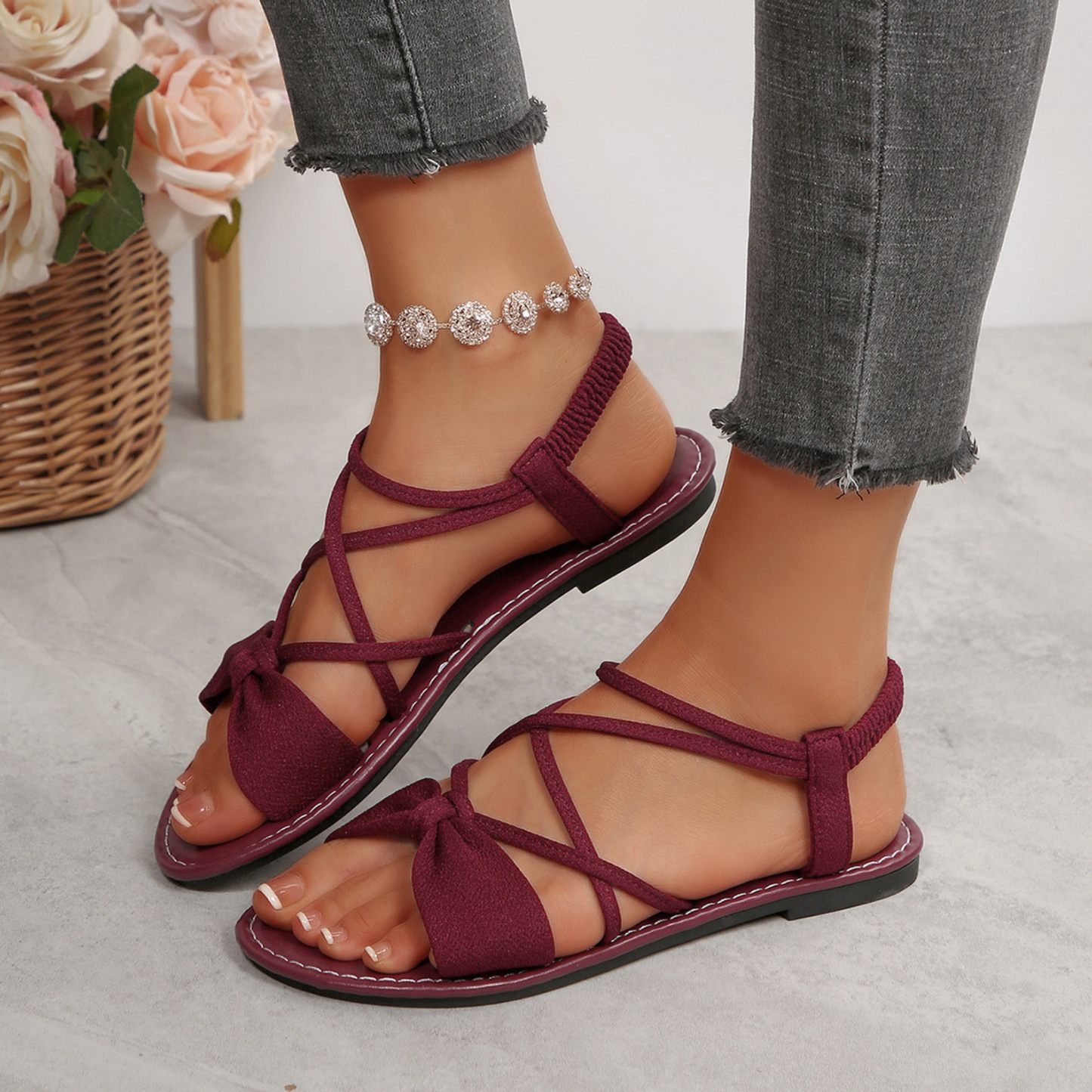Sandales Riviera | Brides Croisées Légères — Confort Toute la Journée.