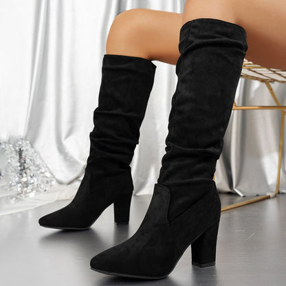Bottes à Talon Haut Élégantes et Confortables