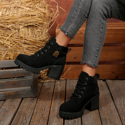 Velvira™ – Bottines Rétro à Talon Bloc et Plateforme