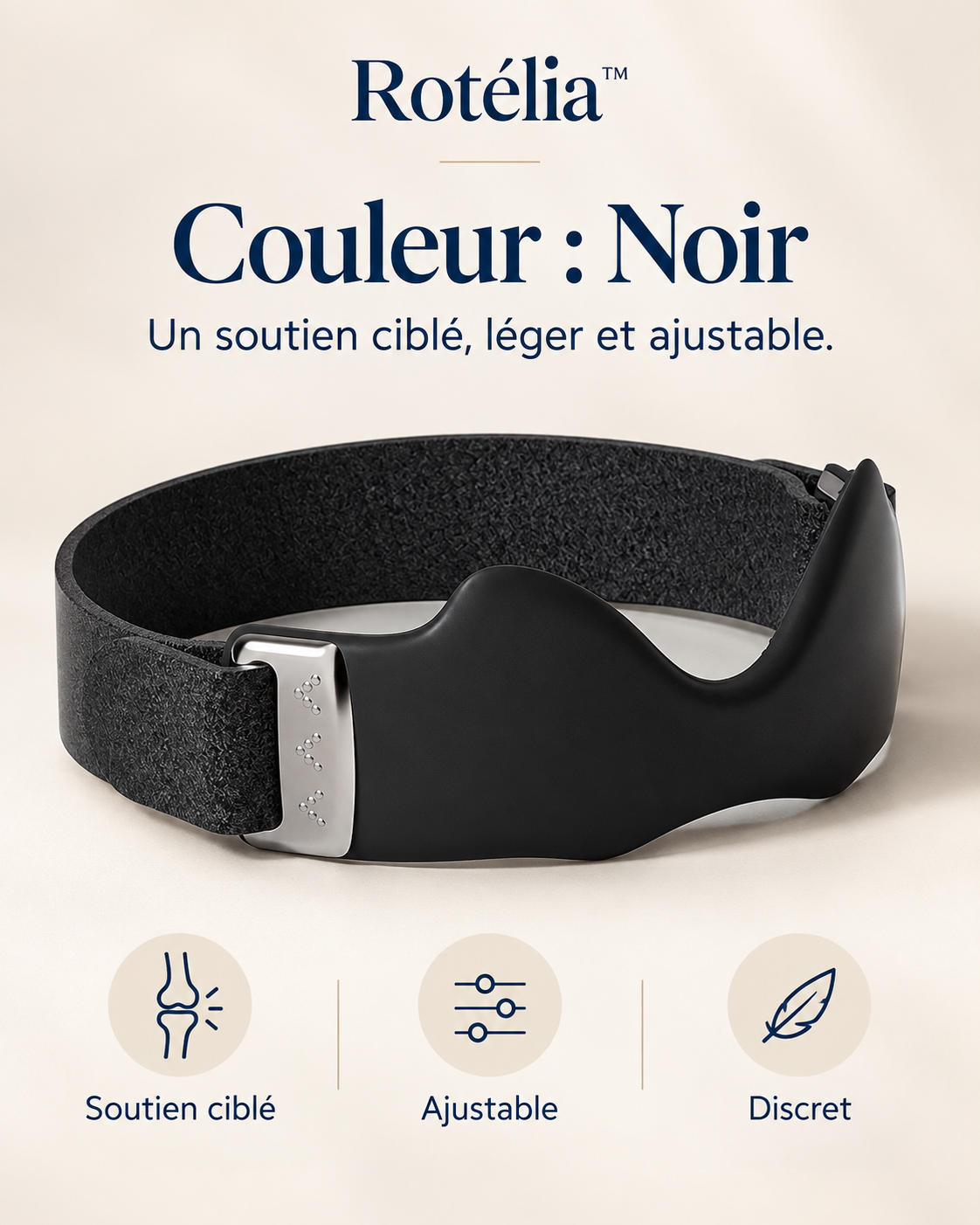 Rotélia™ — Soutien rotulien ajustable pour bouger avec plus de confort