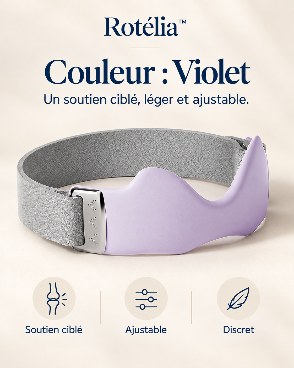Rotélia™ — Soutien rotulien ajustable pour bouger avec plus de confort