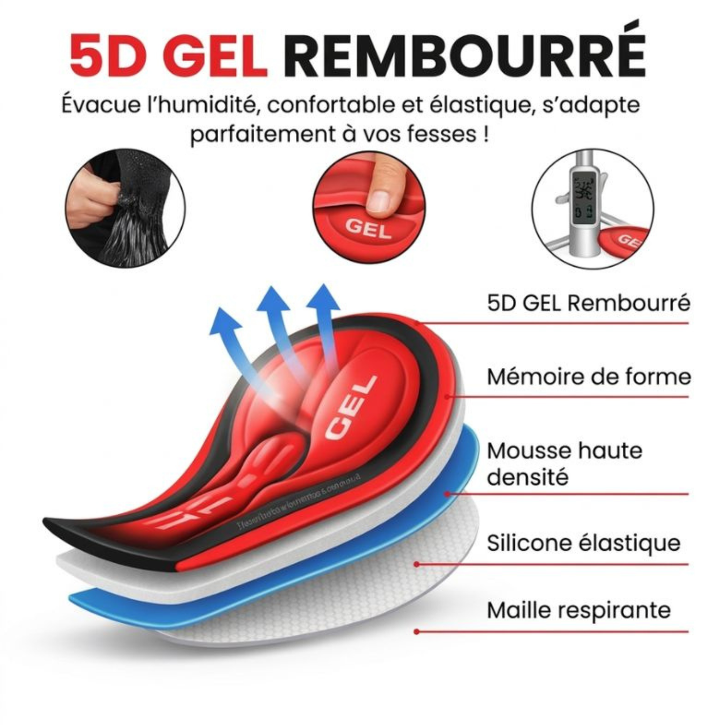 Short Vélo Femme Rembourré Gel 5D — Confort Longue Distance.