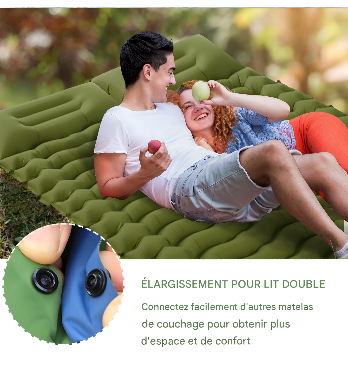 ConfortZen — Matelas gonflable léger, confortable et facile à gonfler