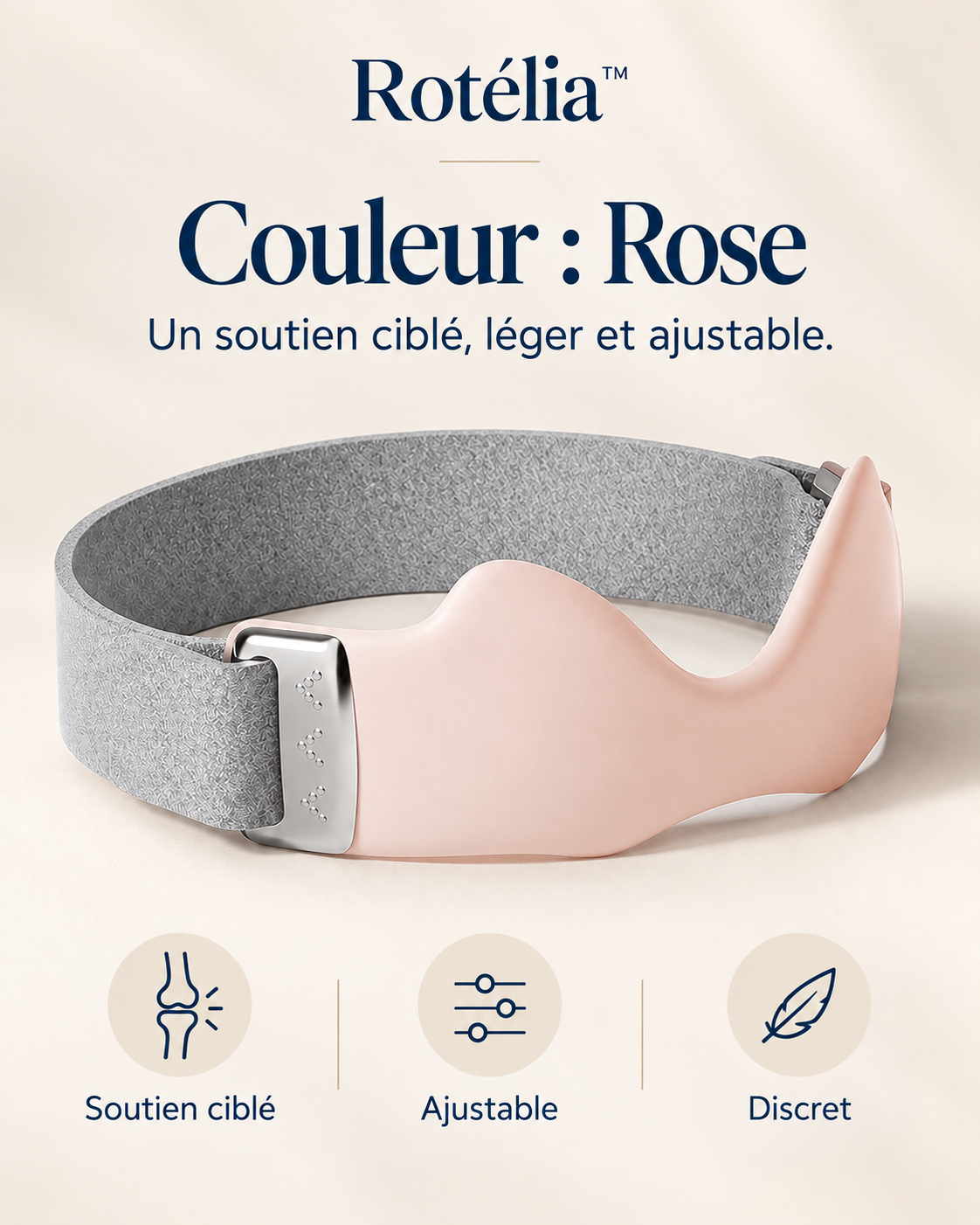 Rotélia™ — Soutien rotulien ajustable pour bouger avec plus de confort