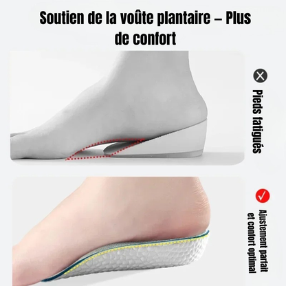 Semelles Rehaussantes ElevéQC™ Pro — Gagne jusqu'à 7,5 cm en toute discrétion.