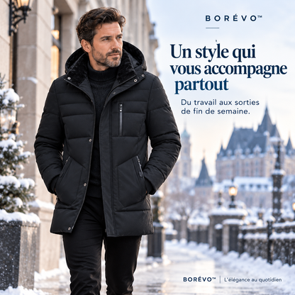 Borévo™ | Manteau d’hiver mi-long pour homme – Chaud et confortable