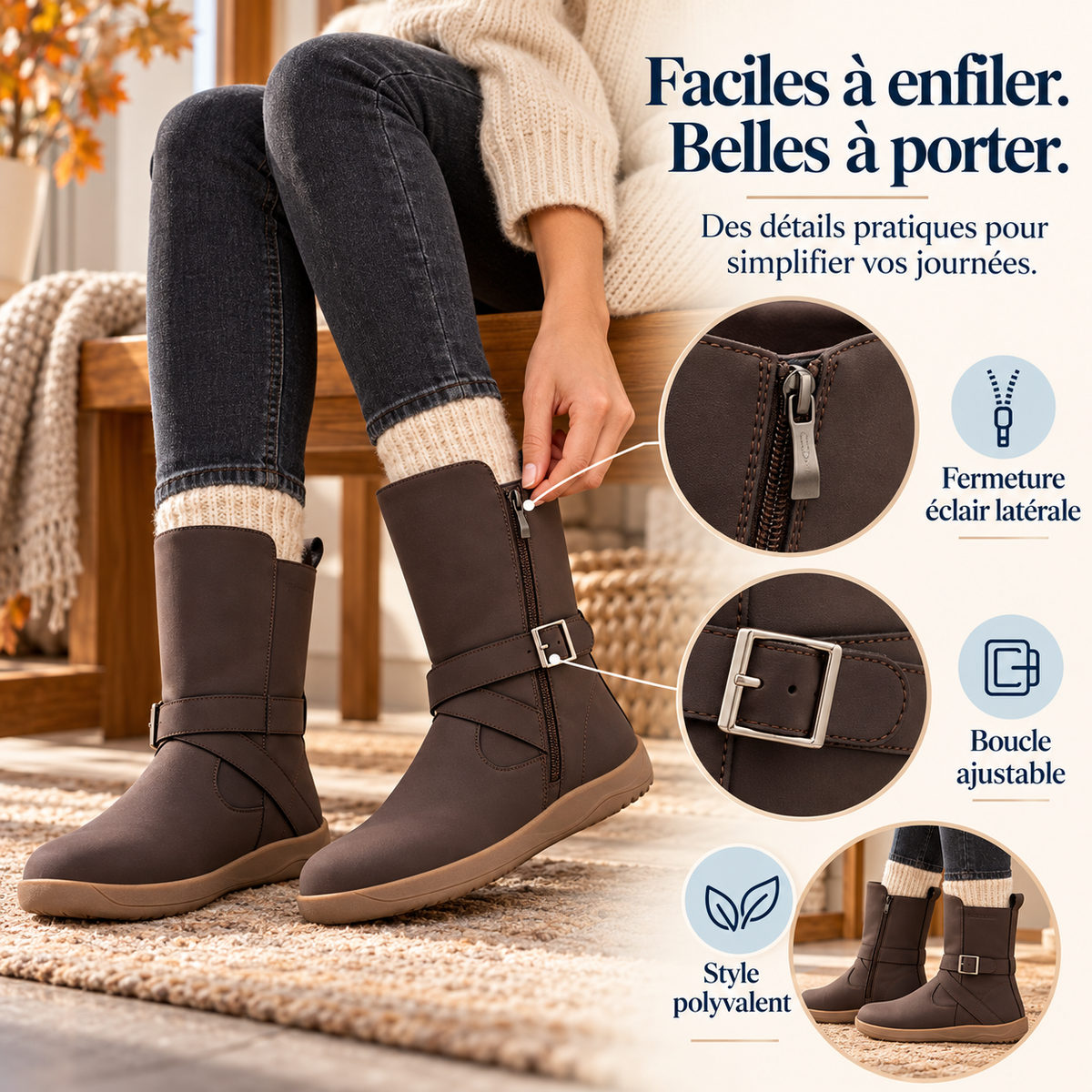 Nordéa™ | Bottes barefoot d'automne et d'hiver