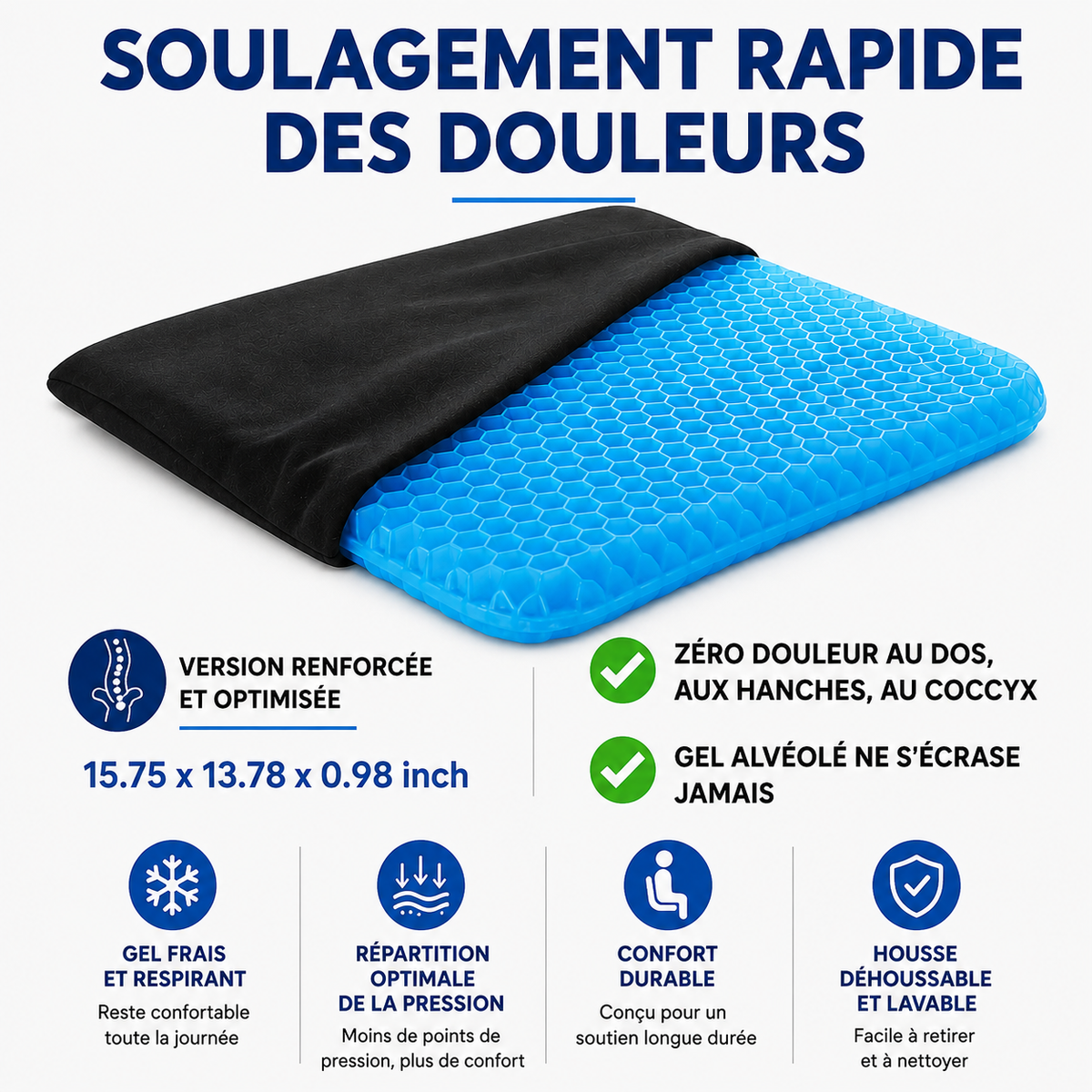 Confortia™ Coussin en Gel