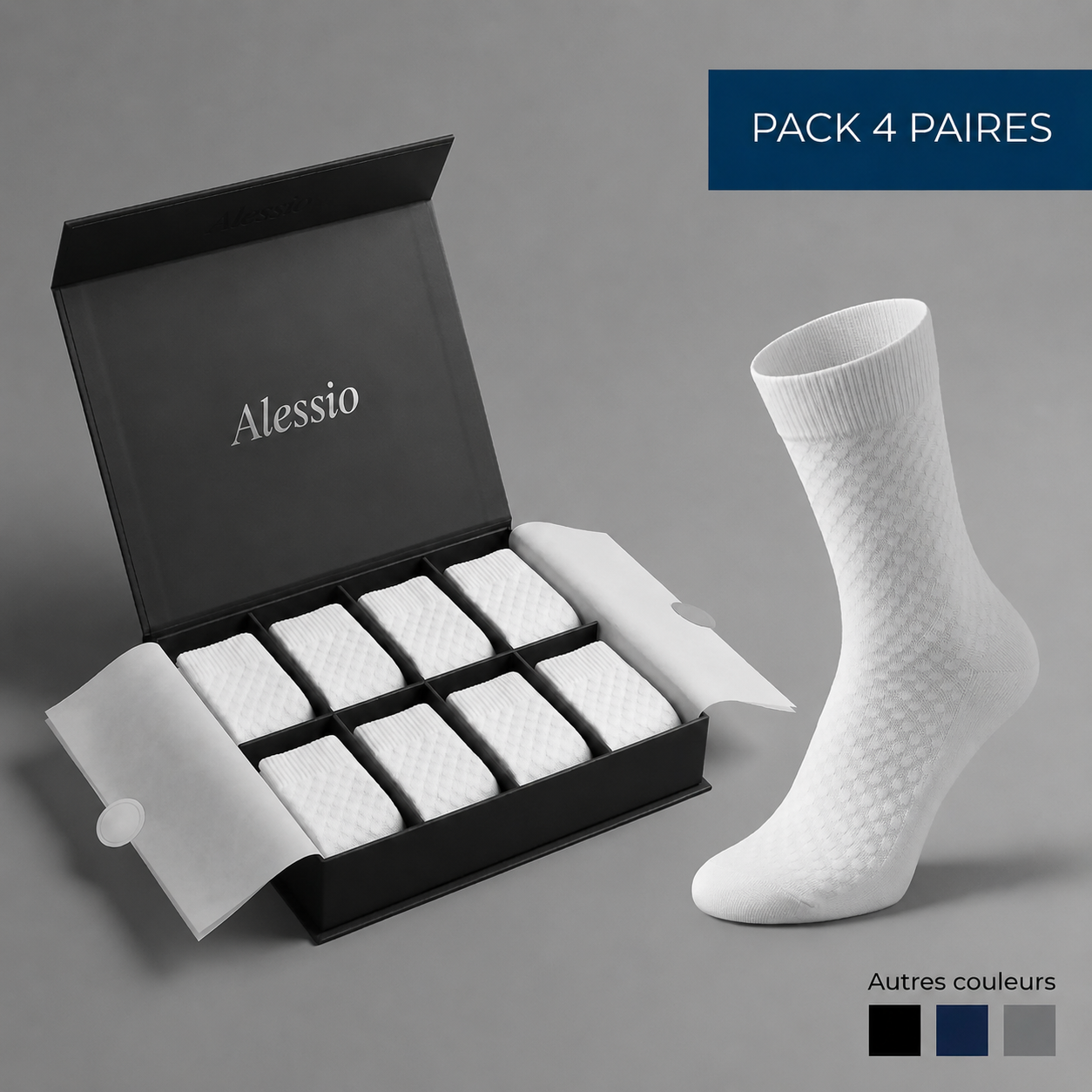 ALESSIO -chaussettes mi-hautes en bambou premium