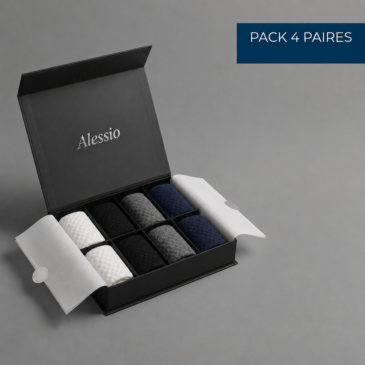 ALESSIO -chaussettes mi-hautes en bambou premium
