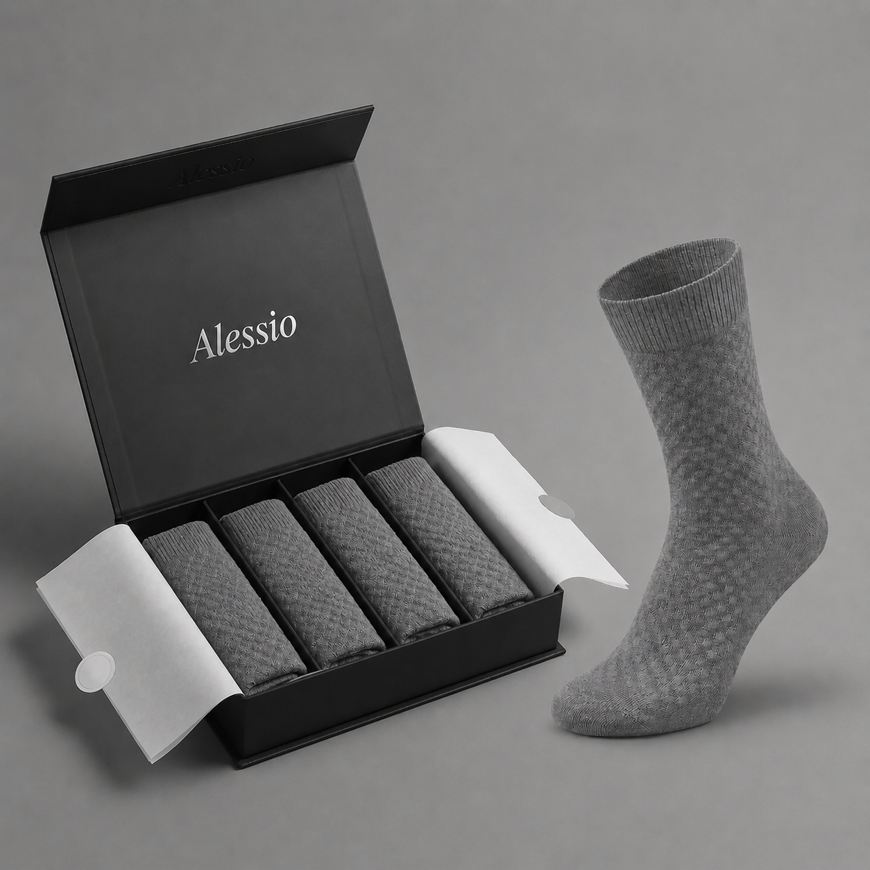 ALESSIO -chaussettes mi-hautes en bambou premium